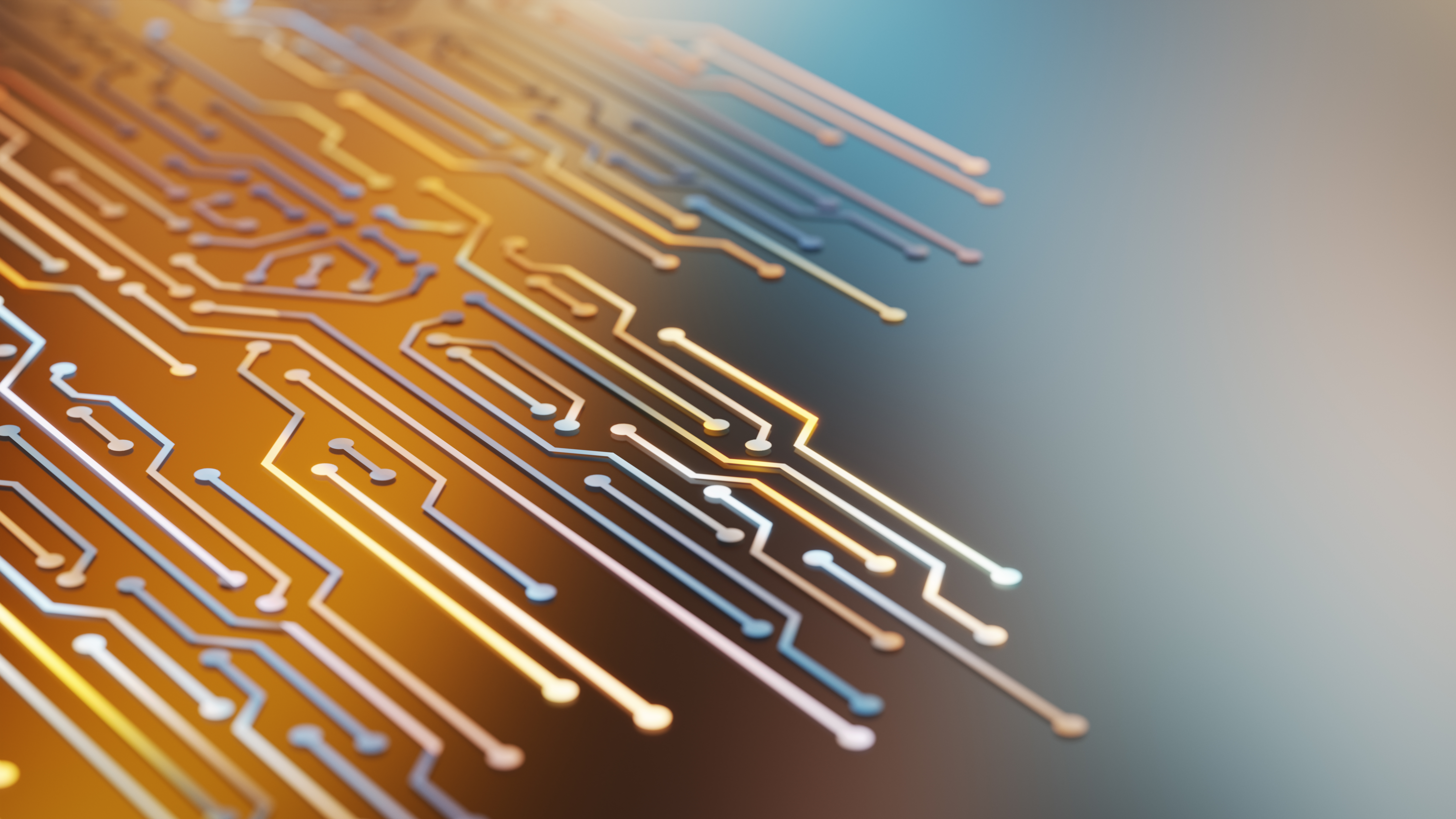 Abstract colorful background with circuit board pattern